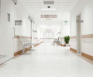 Hospital homogeneous roll flooring